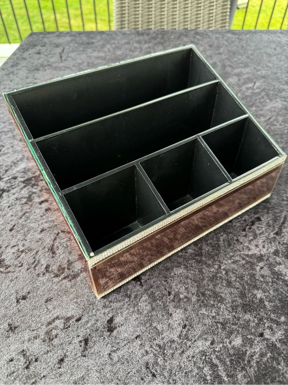 Nanette Lepore Mirrored Multi-Compartment Makeup Organizer